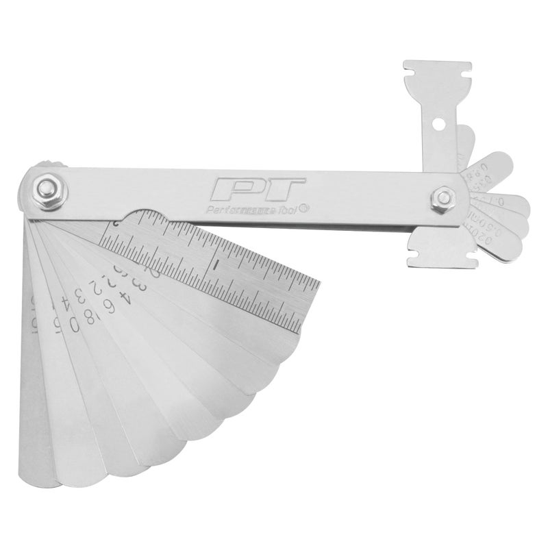 Performance Tool W129C 15-Blade Thickness Gauge for Accurate Measurements in Automotive, Industrial and DIY Applications - Image 1